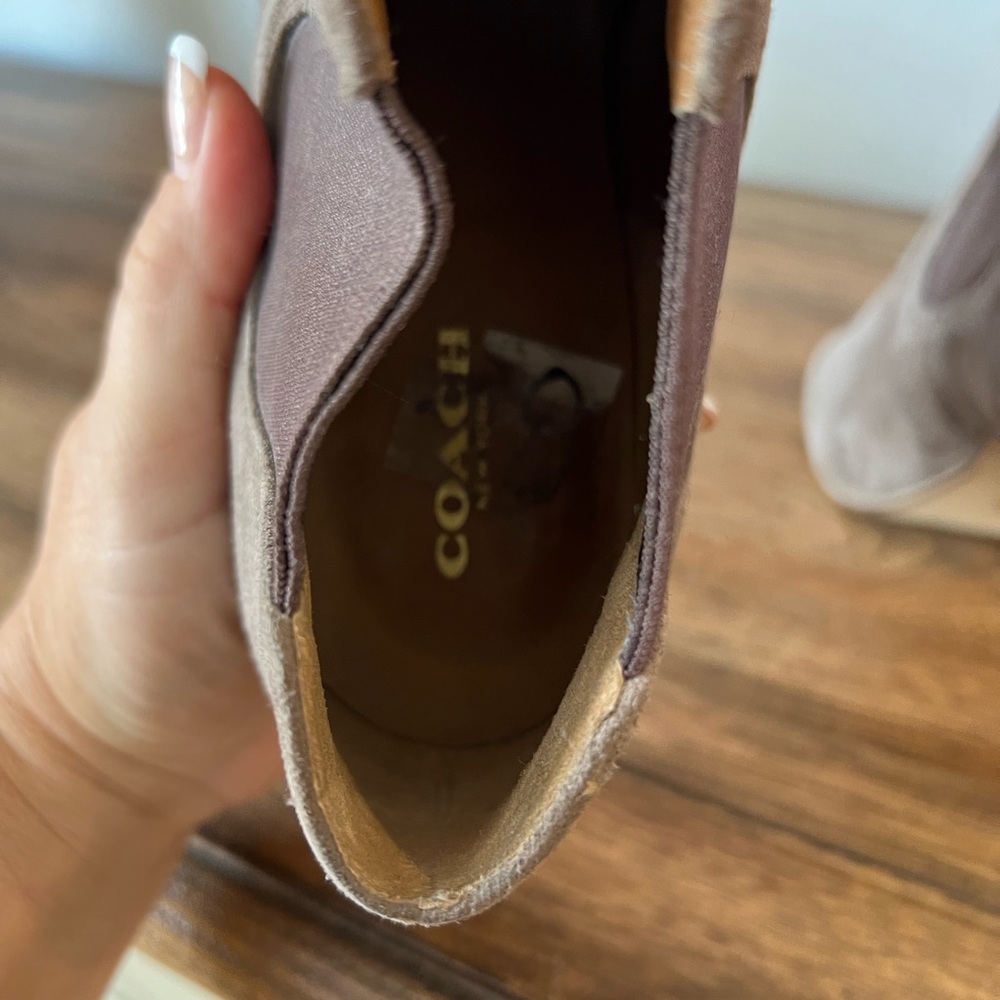 Coach Tan Suede Ankle Booties - Picture 4 of 7